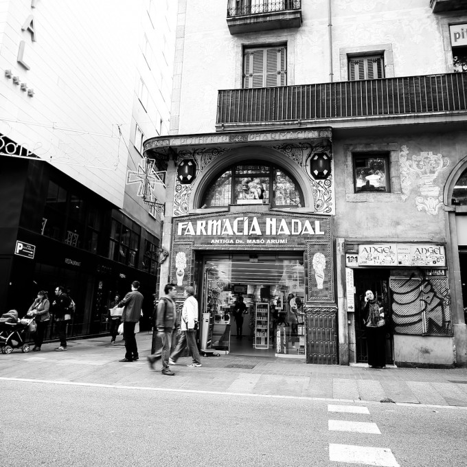 Pharmacie sur Las Ramblas à Barcelone